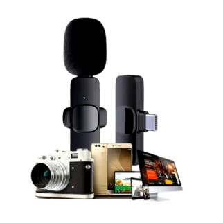 Портативний бездротовий мікрофон петличний AND-1 Type-C, Black - Інтернет-магазин спільних покупок ToGether