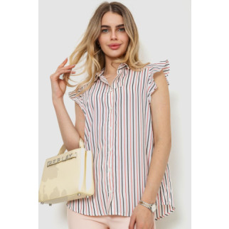 Блуза в смужку, колір молочний, 244R193 - Інтернет-магазин спільних покупок ToGether