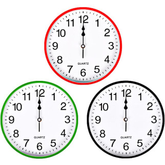 Настінний годинник х2-39 "круг" кольоровий корпус, білий циферблат 25*4см - Інтернет-магазин спільних покупок ToGether