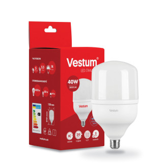Світлодіодна високопотужна лампа Vestum T125 40W 6500K 220V E27 1-VS-1603 - Інтернет-магазин спільних покупок ToGether
