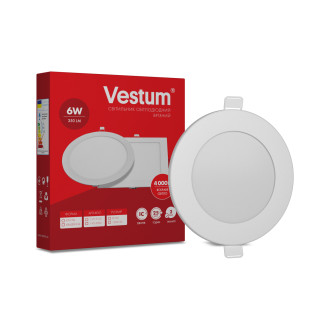 Круглий світлодіодний врізний світильник Vestum 6W 4000K 220V 1-VS-5102 - Інтернет-магазин спільних покупок ToGether