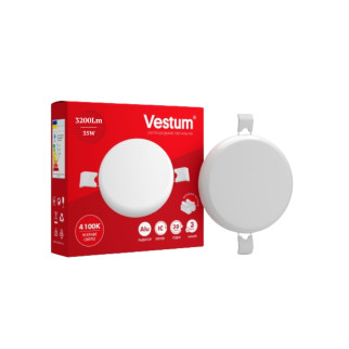 Круглий світлодіодний врізний світильник "без рамки" Vestum 35W 4100K 1-VS-5514 - Інтернет-магазин спільних покупок ToGether