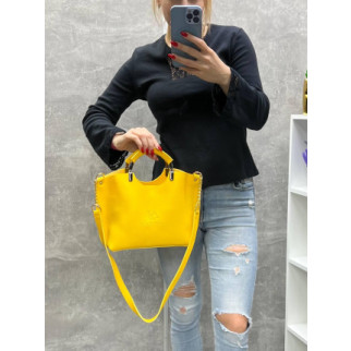 Містка жовта сумка через плече жіноча кросс боді сумка клатч шкіряна (екошкіра) 27х22х11см - Інтернет-магазин спільних покупок ToGether