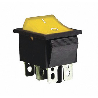 Перемикач KCD2-202N Y/B 220V 1 кнопка жовта з підсвічуванням TNSy5500776 - Інтернет-магазин спільних покупок ToGether