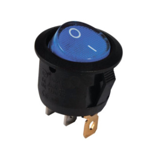 Перемикач KCD1-5-101N BL/B 220V 1 кнопка синя кругла з підсвічуванням TNSy5500719 - Інтернет-магазин спільних покупок ToGether