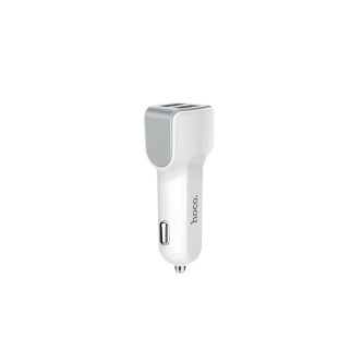 Автомобільний зарядний пристрій HOCO Z23 grand style dual-port car charger set with iP cable White - Інтернет-магазин спільних покупок ToGether