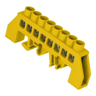 Шина ізольована «N/PE» на DIN-рейку ШЛІ8х12-8 жовта TNSy5503134 - Інтернет-магазин спільних покупок ToGether