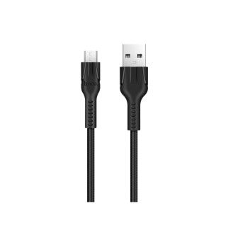 Кабель HOCO U31 USB to Type-C 2.4A, 1m, nylon, TPE connectors, Black - Інтернет-магазин спільних покупок ToGether