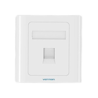 Мережева розетка Vention 1 Port keystone Jack Wall Plate White 86 Type (IFAW0) - Інтернет-магазин спільних покупок ToGether