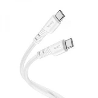 Кабель HOCO X97 Crystal color 60W silicone charging data cable Type-C to Type-C light white - Інтернет-магазин спільних покупок ToGether