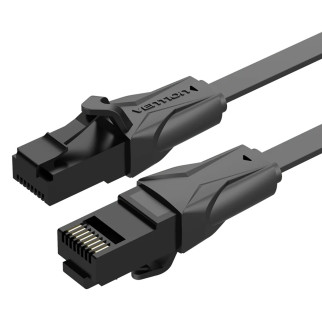 Кабель Vention Flat Cat.6 UTP Patch Cable 1.5M Black - Інтернет-магазин спільних покупок ToGether