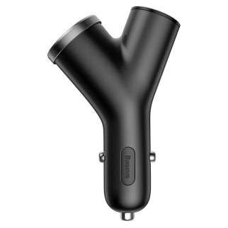 АЗП Baseus Y type dual USB+cigarette lighter extended car charger 3.1 A Black - Інтернет-магазин спільних покупок ToGether