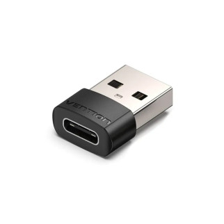 Адаптер Vention USB 2.0 Male to USB-C Female Adapter Black PVC Type (CDWB0) - Інтернет-магазин спільних покупок ToGether