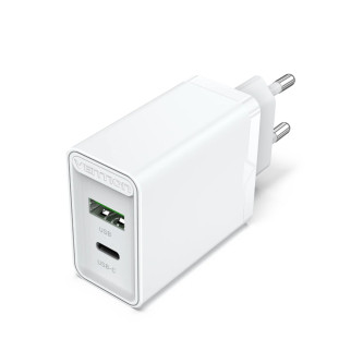 Зарядний пристрій Vention Two-Port USB(A+C) Wall Charger (18W/20W) EU-Plug White (FBBW0-EU) - Інтернет-магазин спільних покупок ToGether
