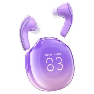 Навушники ACEFAST T9 Crystal (Air) color bluetooth earbuds Grape Purple - Інтернет-магазин спільних покупок ToGether