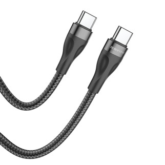 Кабель BOROFONE BX61 Type-C to Type-C 3A, 60W, 1m, nylon, aluminum connectors, Black - Інтернет-магазин спільних покупок ToGether