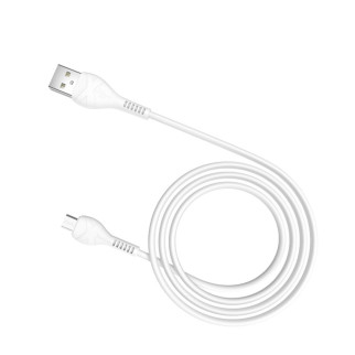 Кабель HOCO X37 USB to Micro 2.4A, 1m, PVC, PVC connectors, White - Інтернет-магазин спільних покупок ToGether