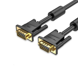 Кабель Vention VGA(3+6) Male to Male Cable with ferrite cores 3M Black (DAEBI) - Інтернет-магазин спільних покупок ToGether