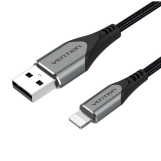 Кабель Vention USB 2.0 A to Lightning Cable 1M Gray Aluminum Alloy Type (LABHF) - Інтернет-магазин спільних покупок ToGether