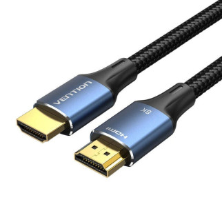 Кабель Vention Cotton Braided HDMI-A Male to Male HD v2.1 Cable 8K 2M Blue Aluminum Alloy Type (ALGLH) - Інтернет-магазин спільних покупок ToGether
