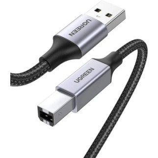 Кабель UGREEN US369 USB-A Male to USB-B 2.0 Printer Cable Alu Case with Braid 2m  (Black)(UGR-80803) - Інтернет-магазин спільних покупок ToGether