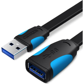 Кабель Подовжувач Vention Flat USB3.0 Extension Cable 2M Black (VAS-A13-B200) - Інтернет-магазин спільних покупок ToGether