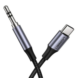 Кабель UGREEN AV143 Round USB-C Audio Cable 3.5mm M/M Aluminum Shell 1m (Deep Gray)(UGR-30633) - Інтернет-магазин спільних покупок ToGether