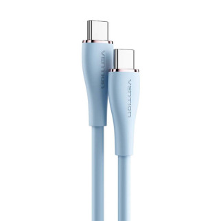Кабель Vention USB 2.0 C Male to C Male 5A Cable 1M Light Blue Silicone Type (TAWSF) - Інтернет-магазин спільних покупок ToGether
