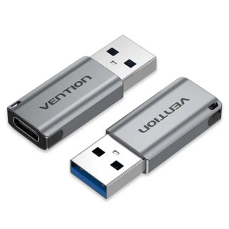 Адаптер Vention USB 3.0 Male to USB-C Female Adapter Gray Aluminum Alloy Type (CDPH0) - Інтернет-магазин спільних покупок ToGether