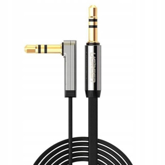 Аудіо кабель UGREEN AV119 3.5mm Male to 3.5mm Male Straight to angle flat Cable  2m (Black)(UGR-10599) - Інтернет-магазин спільних покупок ToGether