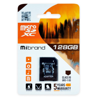 microSDXC (UHS-1 U3) Mibrand 128Gb class 10 (adapter SD) - Інтернет-магазин спільних покупок ToGether