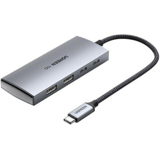 Хаб UGREEN CM480 USB-C to 2× USB 3.2+2×USB-C Adapter 10G (UGR-30758) - Інтернет-магазин спільних покупок ToGether