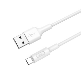 Кабель HOCO X25 USB to Type-C 2A, 1m, PVC, PVC connectors, White - Інтернет-магазин спільних покупок ToGether