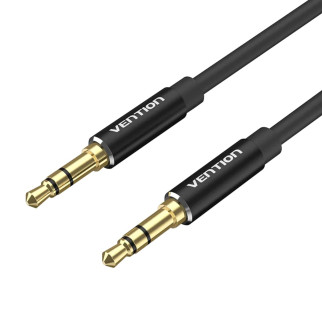 Кабель Vention 3.5mm Male to Male Audio Cable 1M Black Aluminum Alloy Type (BAXBF) - Інтернет-магазин спільних покупок ToGether