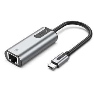 Адаптер  Vention USB-C to Gigabit Ethernet Adapter 0.15M Gray Aluminum Alloy Type (CFNHB) - Інтернет-магазин спільних покупок ToGether