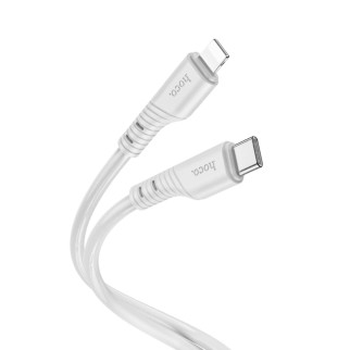 Кабель HOCO X97 Crystal color PD silicone charging data cable iP light gray - Інтернет-магазин спільних покупок ToGether