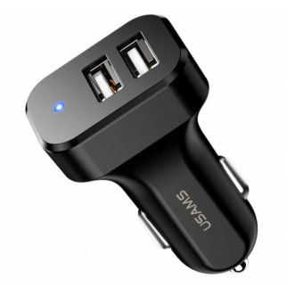 АЗП Usams US-CC087 C13 2.1A Dual USB Car Charger Black - Інтернет-магазин спільних покупок ToGether