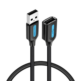 Кабель Vention USB 2.0 A Male to A Female Extension Cable 1M black PVC Type (CBIBF) - Інтернет-магазин спільних покупок ToGether