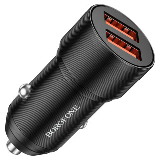 Автомобільний зарядний пристрій BOROFONE BZ19 Wisdom dual port car charger Black - Інтернет-магазин спільних покупок ToGether