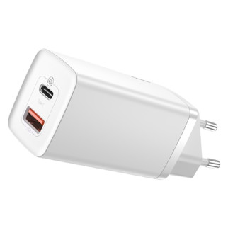 Мережевий зарядний пристрій Baseus GaN2 Lite Quick Charger C+U 65W EU White - Інтернет-магазин спільних покупок ToGether