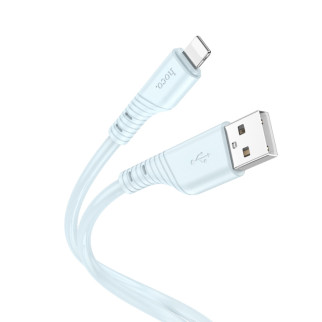 Кабель HOCO X97 Crystal color silicone charging data cable iP light blue - Інтернет-магазин спільних покупок ToGether