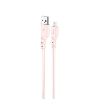 Кабель HOCO X97 Crystal color silicone charging data cable Micro light pink - Інтернет-магазин спільних покупок ToGether