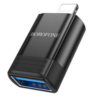 Адаптер BOROFONE BV18 iP male to USB female USB2.0 adapter Black - Інтернет-магазин спільних покупок ToGether