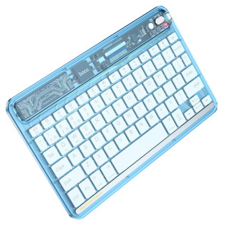 Клавіатура HOCO S55 Transparent Discovery edition wireless BT keyboard(English version) Ice Blue Mist - Інтернет-магазин спільних покупок ToGether