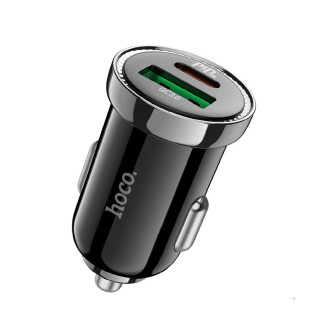 Автомобільний зарядний пристрій HOCO Z44 Leading PD20W+QC3.0 car charger Black - Інтернет-магазин спільних покупок ToGether