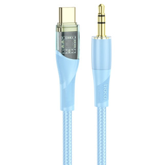 Аудiокабель HOCO UPA25 Transparent Discovery Edition Digital audio conversion cable Type-C Blue - Інтернет-магазин спільних покупок ToGether