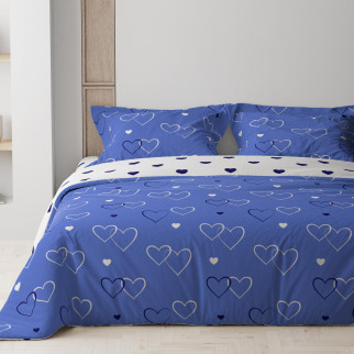 Комплект постільної білизни "ТЕП" NAVY BLUE LOVE, 70X70 євро - Інтернет-магазин спільних покупок ToGether