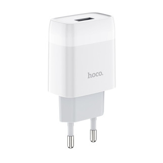 Мережевий зарядний пристрій HOCO C72A Glorious single port charger White - Інтернет-магазин спільних покупок ToGether