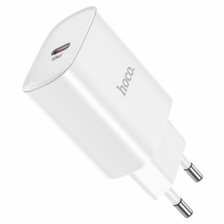 Мережевий зарядний пристрій HOCO N14 Smart Charging single port PD20W charger White - Інтернет-магазин спільних покупок ToGether