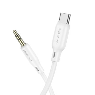 Аудiо-кабель BOROFONE BL18 Type-C silicone digital audio conversion cable White - Інтернет-магазин спільних покупок ToGether